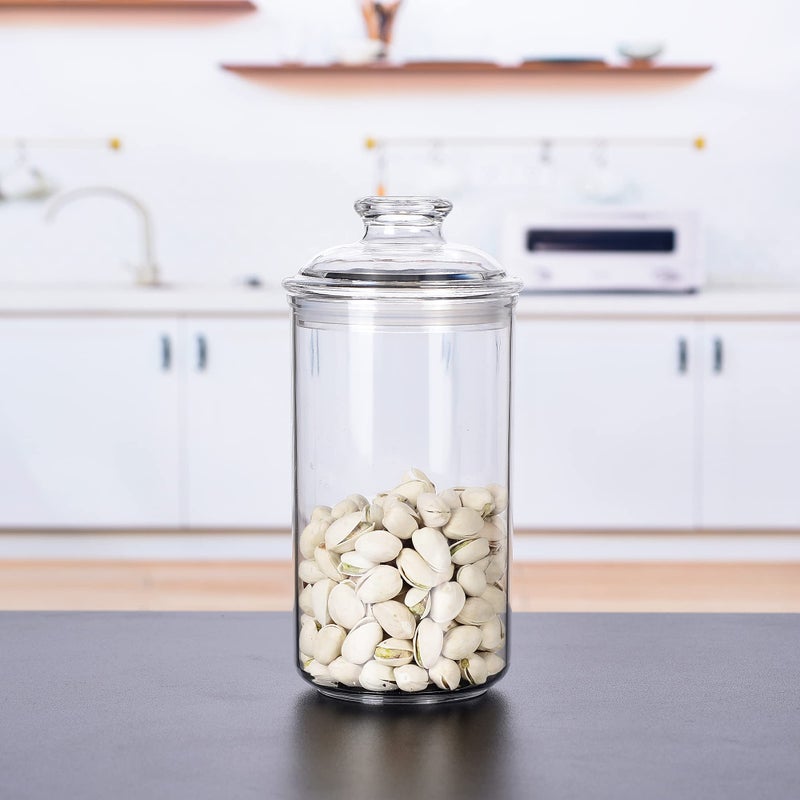 IVOOBR 34oz Acrylic Storage Jar, Airtight Lid with Silicone Sealing Ring, Ideal Canister Container for Sugar, Tea, Spices, Herbs, Shells, Bath Salt, Christmas Decorative Apothecary Jars - Image 5